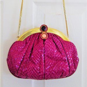 Judith Leiber Snake Skin Handbag